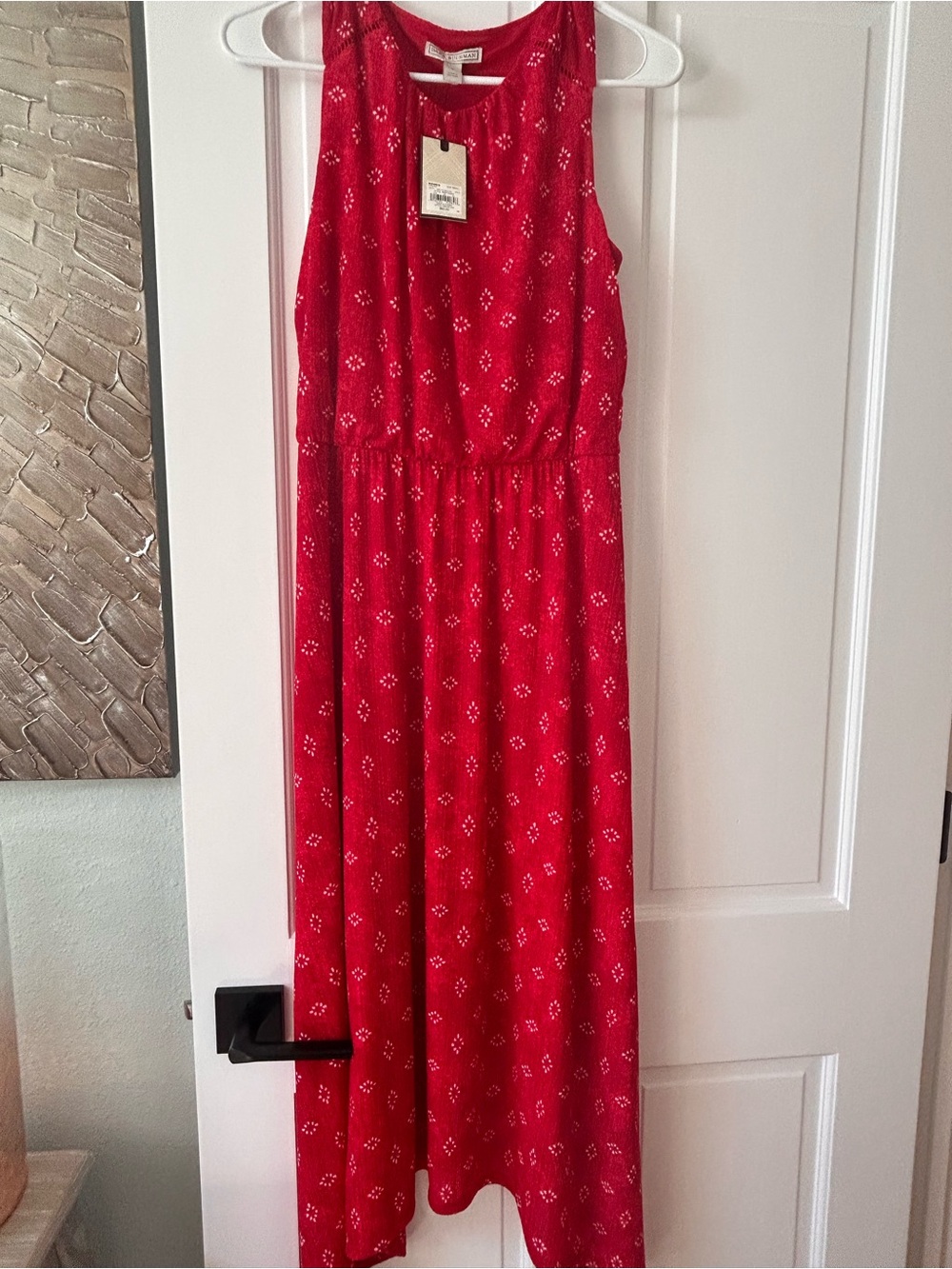 Dana Buchman Red Sleeveless Midi Dress